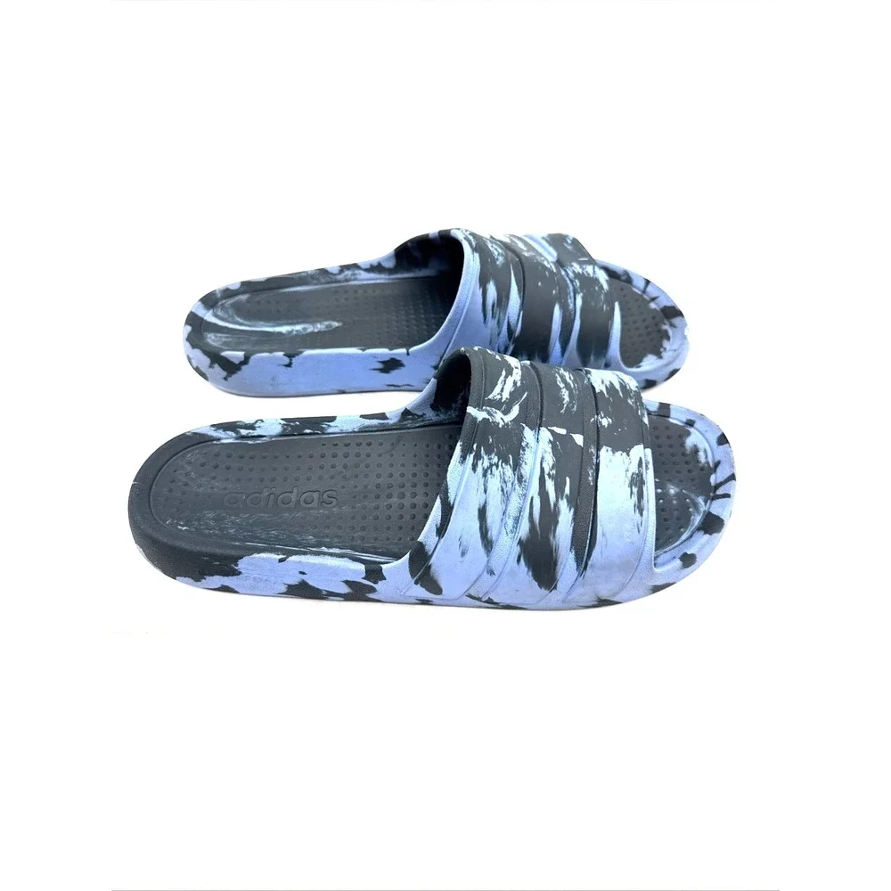 Adidas Adilette Flow Tie Dye Purple Slides JS3578 Unisex Sz 12 M